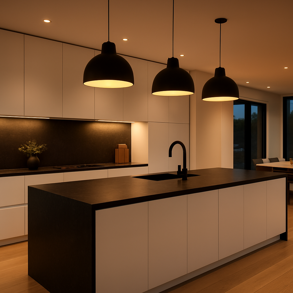 Sleek contemporary gloss kitchen