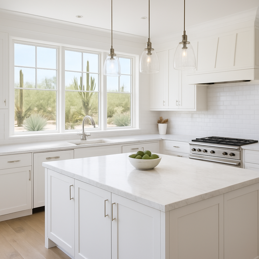 Bright modern farmhouse kitchen